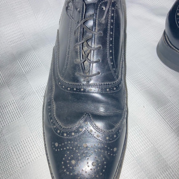 Men's Black Leather Dress Shoes - Picture 6 of 8